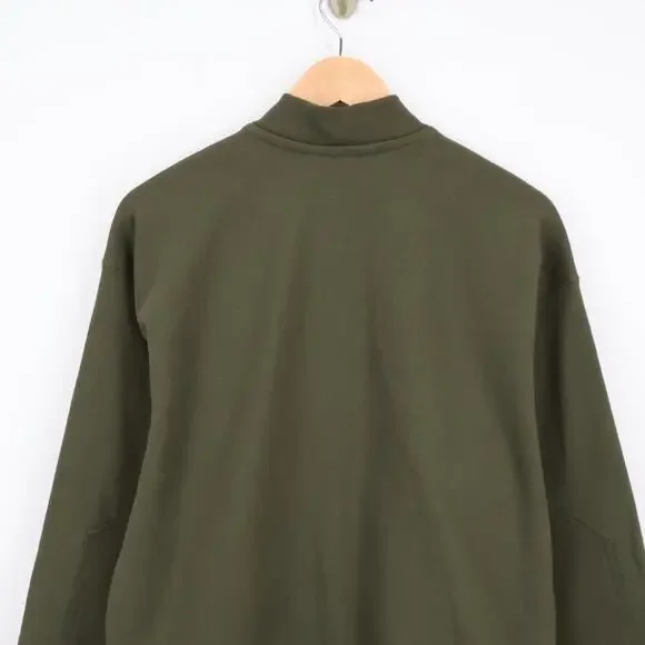 American Giant Men's Fleece Bomber Jacket Deep Olive Size Medium NWOT